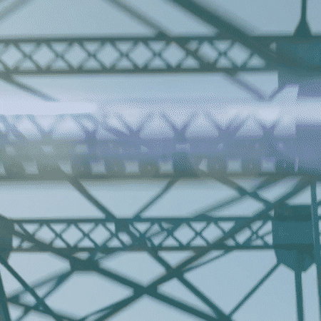 Bronco Sport Drives across Market St Bridge in GIF