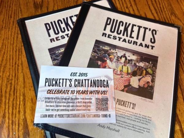 Puckett's Menu