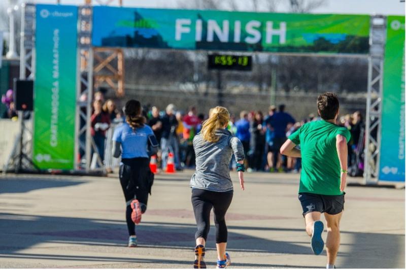 Chattanooga Marathon 2021 finish line