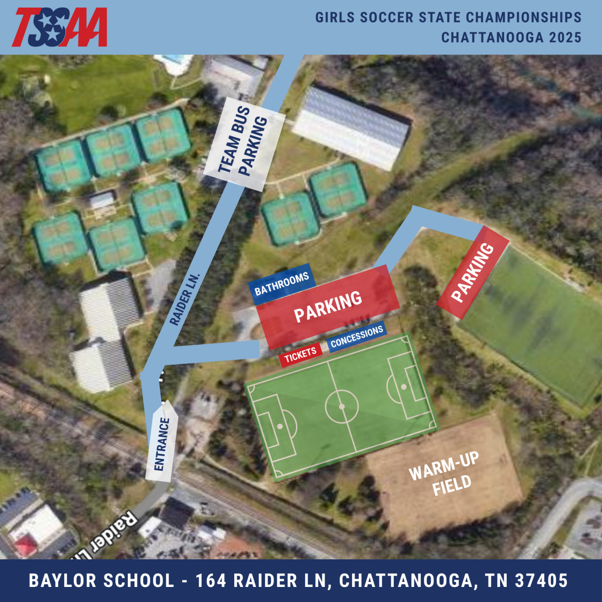 Baylor girls soccer map