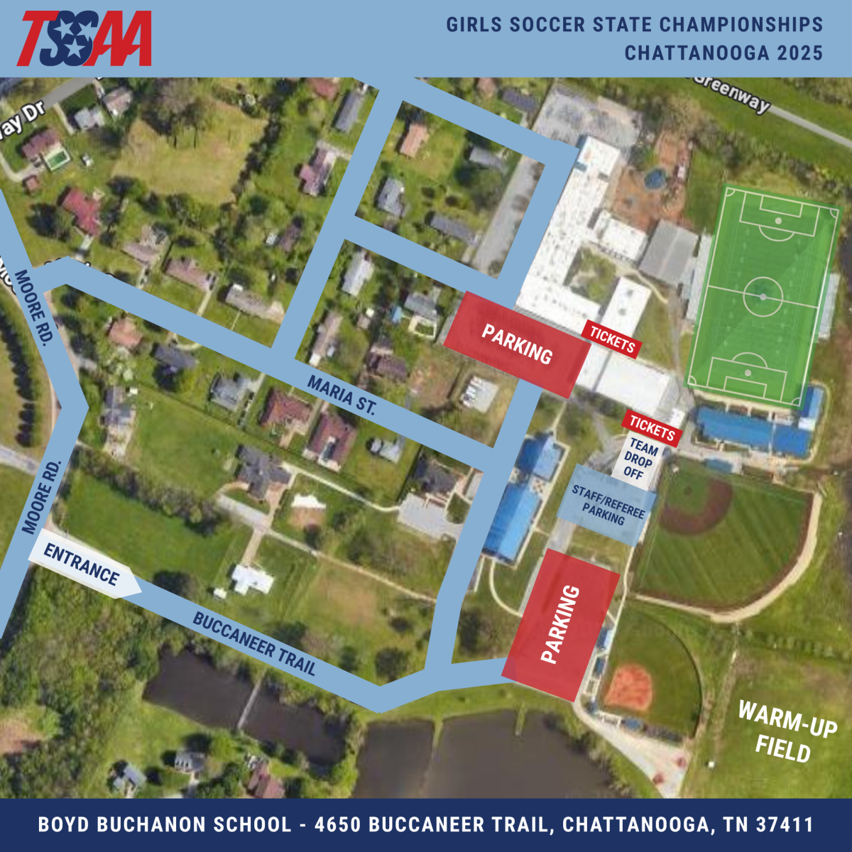 Boyd Buchanan Girls Soccer map